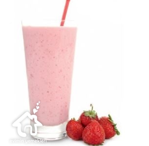 Çilekli fesleğenli milkshake