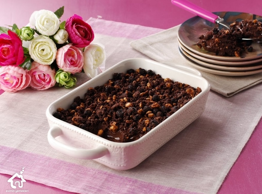 Pudingli fındıklı crumble tarifi